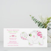 Fancy olifant voor de uitnodiging tot het Baby sho (Staand voorkant)