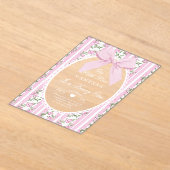 Fancy One Love Shack Bow 1st Birthday Acryl Uitnodigingen (Laagn)