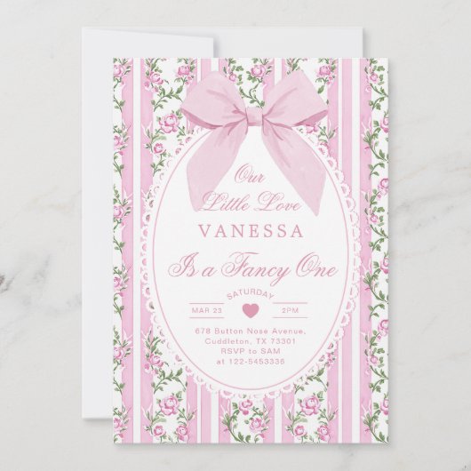 Fancy One Love Shack Bow 1st Birthday Kaart (Voorkant)