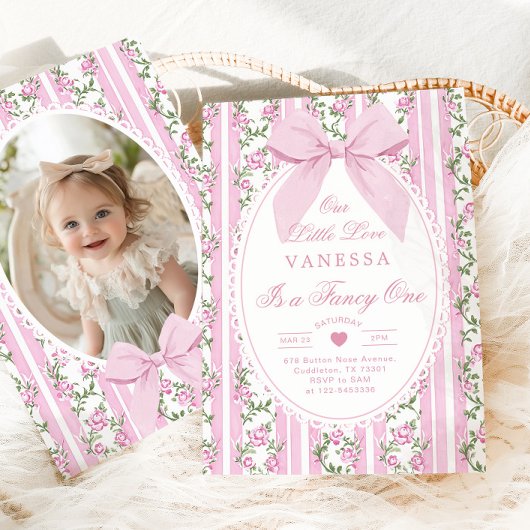 Fancy One Love Shack Bow 1st Birthday Kaart