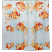 Fancy Oranda Goldfish Douchegordijn (Voorkant)
