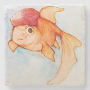 Fancy Oranda Goldfish Stenen Onderzetter