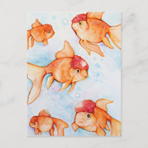 Fancy Oranda Goudvis Briefkaart