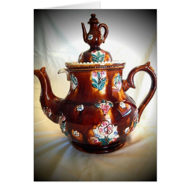 Fancy Ornat Antique anglaise Teapot Pot de café (Devant)