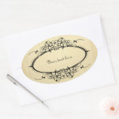 Fancy ovaal Lijst Ovale Sticker (Envelop)