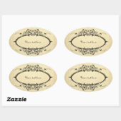 Fancy ovaal Lijst Ovale Sticker (Vel)