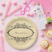 Fancy ovaal Lijst Papieren Bordje (Feest)