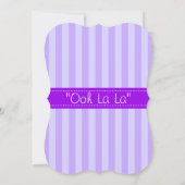 Fancy Paars en wit corset Lingerie Shower Kaart (Achterkant)