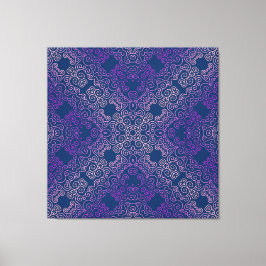 fancy paarse arabesk ontwerp canvas afdruk