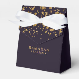 Fancy Paarse en Gouden Ramadan Kareem Gift Bedankdoosjes