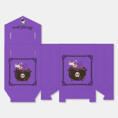 Fancy Paarse Magick Halloween Bedankdoosjes (Ongevouwen)