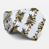 Fancy paashaas Armani satijnen strepen Stropdas (Opgerold)