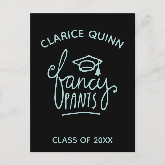 Fancy Pants Funny Grad Party Invitation (Devant)