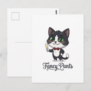 Fancy Pants Tuxedo Kat Cheert Briefkaart