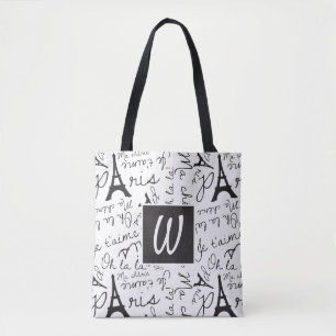 Fancy Paris Monogram Draagtas