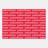 Fancy patroon met rode en roze Valentijnse Inpakpapier Vel (Voorkant 3)