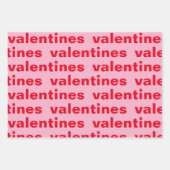 Fancy patroon met rode en roze Valentijnse Inpakpapier Vel (Voorkant)