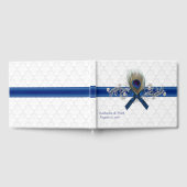 Fancy Peacock Feather Mariage livre d'hôtes (Complet)