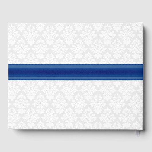 Fancy Peacock Feather Mariage livre d'hôtes (Verso)