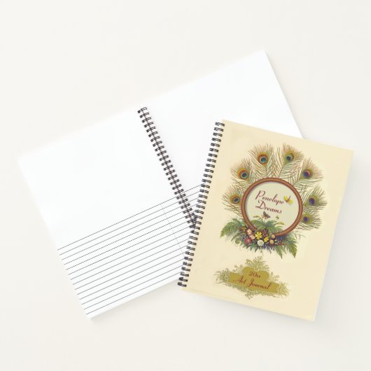 Fancy Peacock Feathers Flora and Fauna Art Journal (Intérieur)