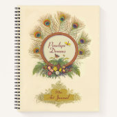Fancy Peacock Feathers Flora and Fauna Art Journal (Devant)