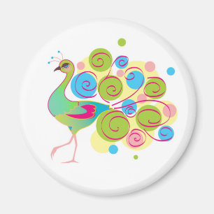 Fancy Peacock Magnet Magneet