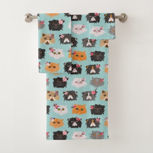 Fancy Perzische katten Bad Handdoek (Insitu)