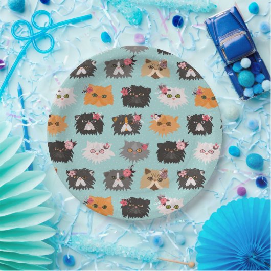 Fancy Perzische katten Papieren Bordje (Feest)