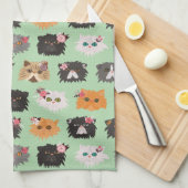 Fancy Perzische katten Theedoek (Quarter Fold)