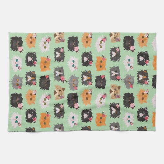 Fancy Perzische katten Theedoek (Horizontaal)