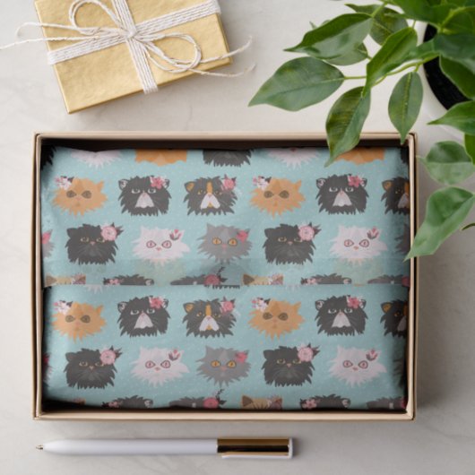 Fancy Perzische katten Tissuepapier (Geschenk)
