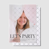 Fancy Photo Grad Invitation | Faisons la fête (Décalage (Invitation))