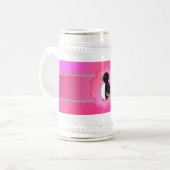 Fancy pinguïn roze bierpul (Voorkant links)