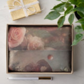 Fancy Pink Floral Shabby Chic Cat Decoupage  Tissuepapier (Geschenk)