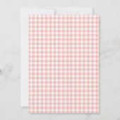 Fancy Pink Paris Tour Eiffel Invitation En vichy (Dos)