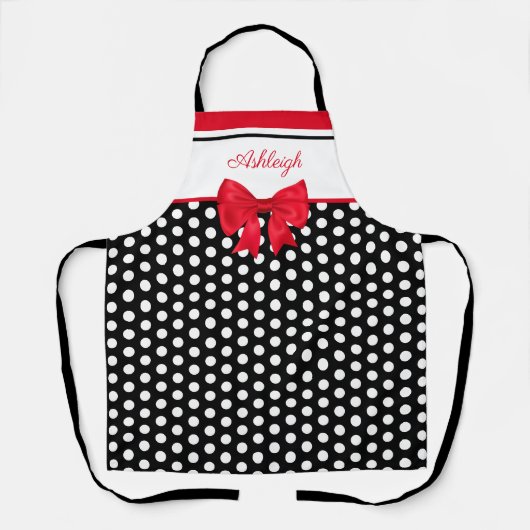Fancy pokadots, Schort met rode pokken (Voorkant)