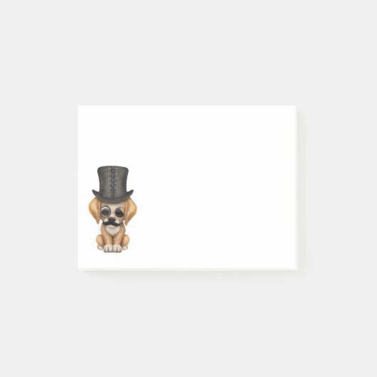Fancy pop met monocle en bovenste hoed post-it® notes (Voorkant)