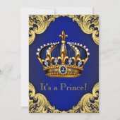Fancy Prince Baby Shower Invitations (Devant)