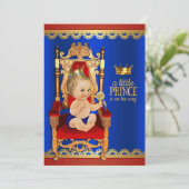 Fancy Prince Baby shower Kaart (Staand voorkant)