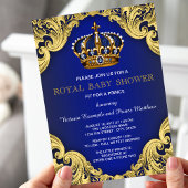 Fancy Prince Baby Shower-uitnodigingen Kaart