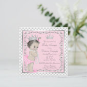 Fancy Princess Baby Shower Invitations (Debout devant)