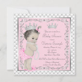 Fancy Princess Baby Shower Invitations (Devant)