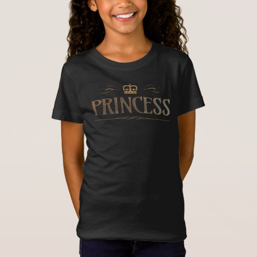 Fancy PRINCESS Calligraphy - Grand Medieval Royal T-shirt (Voorkant)