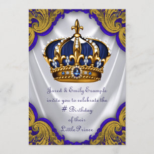 Fancy Prins Birthday Party Kaart