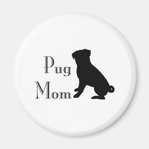 Fancy Pug mama Magneet