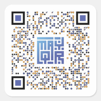 Fancy QR-code Square Stickers