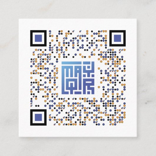 Fancy QR-codevierkant Visitekaartje (Voorkant)