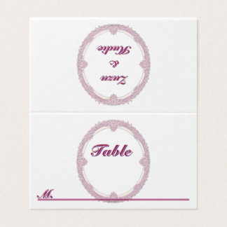 Fancy Randje Paars/Roze En Crème Personaliseer Kaart