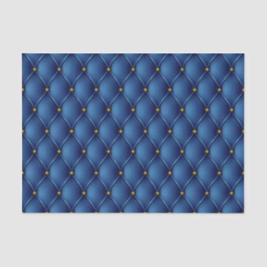Fancy regal Royal Blue Diamond Tuft Print Tissuepapier (Voorkant)