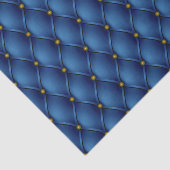 Fancy regal Royal Blue Diamond Tuft Print Tissuepapier (Detail)